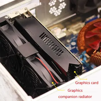 Universālā VGA Cooler Dual 80mm Grafikas Karte Heatsink Dubultā Trīs Ventilators GPU Radiatoru Partneris Ultra High Speed Kluss