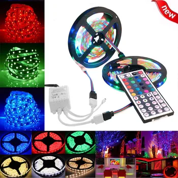 USB LED Sloksnes 10M 3528 SMD RGB 600 LED Sloksnes gaismas stīgu tape+44 Taustiņu INFRASARKANO staru tālvadības pults Ziemassvētku galda Dekori lampas lentes #20
