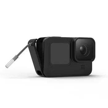Uzlādējams Sānu Aizsardzības pārklājums Akumulatora Vāku Durvju Gadījumā GoPro 9 Sporta Kameras Akumulatora Korpuss Korpusa Vāks Piederumi
