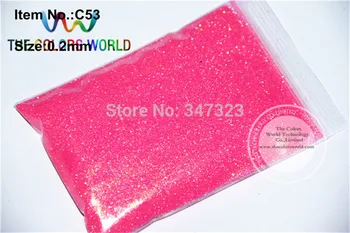 Vairumtirdzniecības 0,2 mm 008 lielums Shinning Neona Rainbown Rozā Krāsā Mirdzēt Pulveris