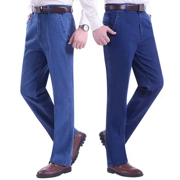 Vairumtirdzniecības 2020. gada Vasaras plānas Gadījuma Veco vīriešu Džinsa taisni zaudēt vecāka gadagājuma stiept augsta vidukļa džinsus un hombre vīriešu plus Izmēru 40