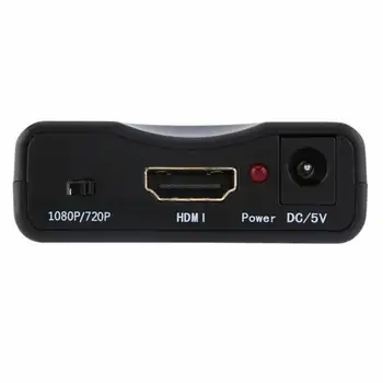 Vairumtirdzniecības Black HD 1080P Video Scart Audio Upscaler Converter Signāla Adapteris TV DVD Sky Kaste MUMS/ES Kontaktdakšu HDMI-saderīgam