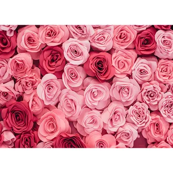 Valentīna Diena Rozā Ziedi Fotogrāfija Backdrops Vinila Auduma Studijas Foni Bērniem, Bērnu Mīļotājiem Portrets Photoshoot