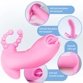 Valkājamas Dildo Vibrators Sievietēm Pieaugušo Seksa Rotaļlietas, Mutes Licking Clit Seksa Vibrators G-spot Klitora Stimulators Seksa Rotaļlietas Sievietēm