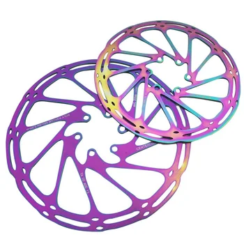 Varavīksnes Velosipēdu Disku Bremžu Rotora Viduslīniju 160mm 180mm Nerūsējošā Tērauda MTB Road Bike Krāsains Bremžu Disku Rotoriem 6 skrūves Sram