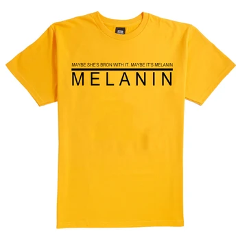 Varbūt Tas ir Melanīna Krekls Smieklīgi Melns Sieviešu Lakrosa Īsām Piedurknēm Kokvilnas Apaļu Kakla Topi Plus Lieluma Melna Kultūras t-veida Topi Harajuku