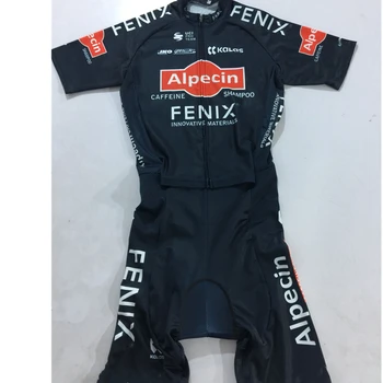 Vasaras 2020. gadam Alpecin FENIX vīriešu īsām piedurknēm pro komandas sacīkšu cycing čempions skinsuit pro gel pad ciclismo jumpsuit tri uzvalks 20585