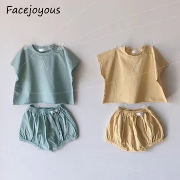 Vasaras Bērnu Apģērbs Bērnu T-krekls topi+bikses Apģērbs Bērniem, Apģērbs Zēniem Tracksuit Zēnu un Meiteņu Apģērbu Komplekti, 6M-3T