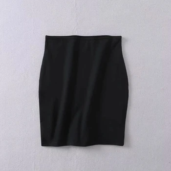 Vasaras Izdilis bodycon augsta vidukļa svārki sievietēm elastīgs viduklis melnu zīmuli svārki streetwear Seksīgi mini svārki korejas drēbes 2019