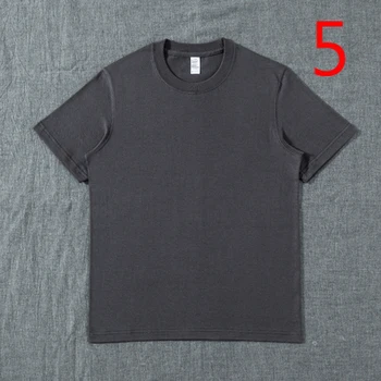 Vasaras T-krekls vīriešu īsām piedurknēm drēbes viltus divas īsām piedurknēm T-kreklu krāsu saskaņošanas kokvilnas savvaļas T-kreklu apdruka vīriešu apģērbs