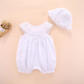 Vasaras zīdaiņu kombinezonus īsām piedurknēm jaundzimušo meitene Kokvilnas Īso Cietā dzimis jauns bērnu apģērbu dāvanu komplekts bērnu apģērbu 0 3 6 mēnešiem
