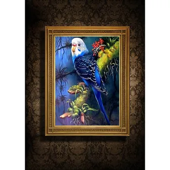 Vecās Ielas Mājas dimanta krāsošana papagaiļus, roku darbs kristālu izšuvumi mākslas amatniecības piederumi mājas apdare dimanta krāsošana 5d diy