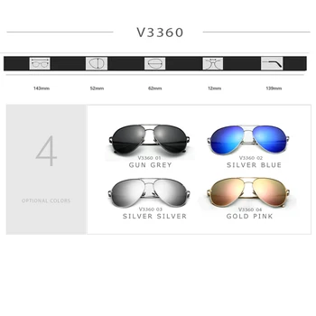 VEITHDIA Zīmolu Modes Unisex, Saules Brilles Polarizētās Laka Spogulis Braukšanas aviācijas Saulesbrilles Oculos Vīriešu Brilles Vīrieši/Sievietes