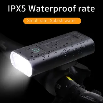 Velosipēda Lukturu 5200mAh Power Bank USB Iekasējams Velosipēds Gaismas Priekšā IPX5 Ūdensizturīgs 1000 Lumeni MTB Velosipēds Lukturīti Rehargeable