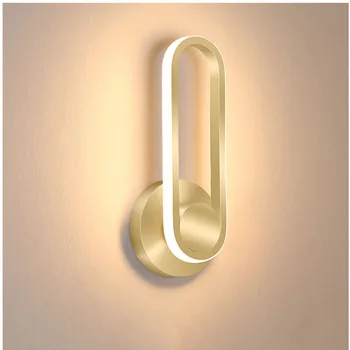 Verllas Modernās Sienas Lampas deg Gultas Koridora eju Baltā Melnā Zelta Spīdumu Avize sienas Sconce gaismas par Ieeju mājās