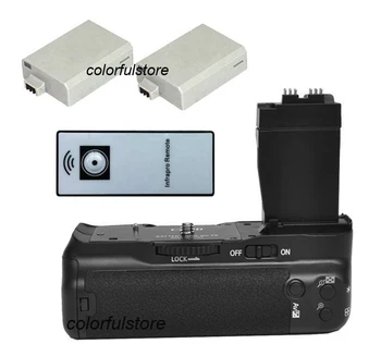 Vertikālā Slēdža Akumulatora Puses Grip Canon EOS 550D 600D 650D 700D Rebel T2i T3i T4i T5i SLR Kamera + INFRASARKANO staru Tālvadības + 2 x LP-E8.