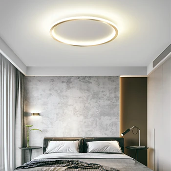 Vienkārša guļamistaba lampas zelta griestu lampa vienkārši mūsdienu neto Nordic red lampas radošo guļamistaba telpas apgaismojums