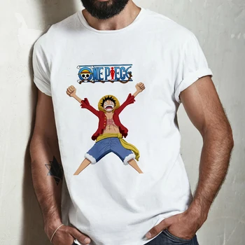 Viens Gabals T Krekls Vīriešiem, Jaunas Vasaras T-krekls Luffy Streetwear Apģērbu Augšas Vīriešu/sieviešu Tee Krekli Japāņu Anime Multfilmu Īsām Piedurknēm