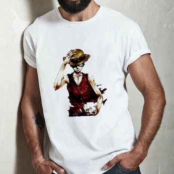 Viens Gabals T Krekls Vīriešiem, Jaunas Vasaras T-krekls Luffy Streetwear Apģērbu Augšas Vīriešu/sieviešu Tee Krekli Japāņu Anime Multfilmu Īsām Piedurknēm