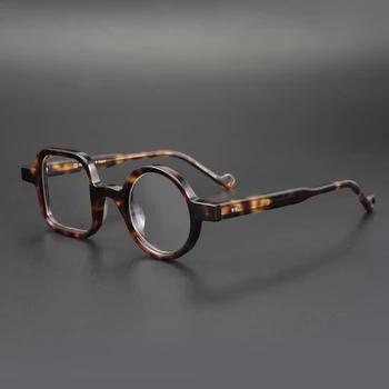 Vintage Dīvaini, Roku Darbs Acetāts Brilles Rāmis Vīriešu, Sieviešu Luksusa Recepšu Tuvredzība, Optiskās Brilles Rāmis Cilvēks Mazo Brilles