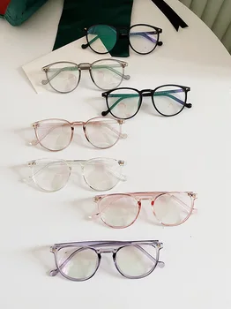 VWKTUUN Zilā Gaisma Pretbloķēšanas Brilles Sievietēm, Vīriešiem Tuvredzība Brilles Rāmis Retro Kārtu Anti Zilā Gaisma Brilles Sievietēm, Vīriešiem Lasīšanas Brilles