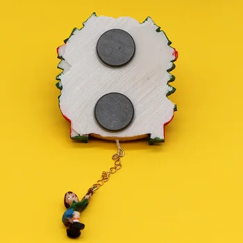 Vācija Šveices aitu cauruļu goo bell 3D magnētiskā ledusskapis Dzeguze pulksteni ielīmējiet mājas apdare pasaules tūrisma suvenīru dāvanas
