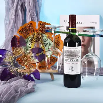 Vīna Stikla Plaukts Turētājs Silikona Sveķu Pelējuma Liešanas Veidnes DIY Vīna Turētājs Pakaramie Mājas Apdare Sveķu Mākslas inventārs Pelējuma