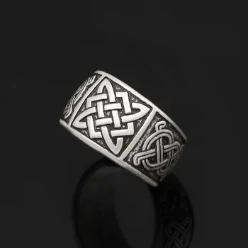 Vīrieši amuletu slāvu viking gredzens ar dāvanu maisu