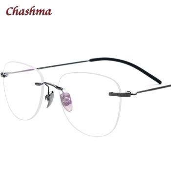 Vīrieši Ovāls Rāmis Bez Apmales Brilles, Titāna, Sieviešu Recepte Briļļu Gaismas Rāmis Optiskās Brilles Briļļu Super Kvalitātes Rāmis