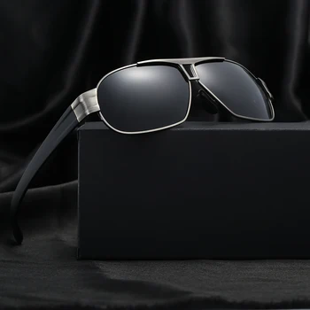Vīriešu polarizētās saulesbrilles, vīriešu varde spogulis saulesbrilles metāla UV400 ZEMES ĶIRZAKA