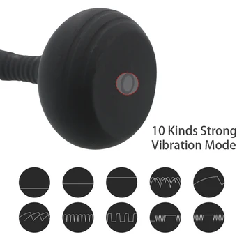 Vīriešu Prostatas Massager 10 Frekvences Vibrators, USB Uzlāde, Silikona Butt Plug Anālais Plug Pieaugušo Masturbator Seksa Rotaļlietas Vīriešiem