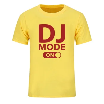 Vīriešu T-krekls DJ Režīms T Krekli Vīriešu Kokvilnas Smieklīgi Dizains Print Vīriešiem ar Īsām Piedurknēm T-krekls Homme Camisetas Hip Hop Top Tees