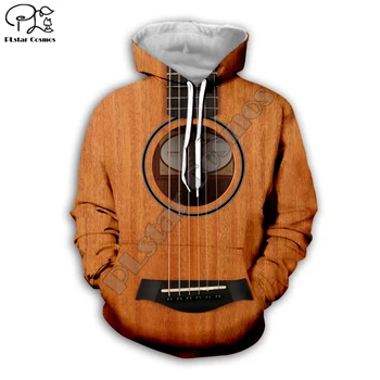 Vīriešu un sieviešu klasiskā Koka vijoli, Ģitāru Drukāt 3d hoodies sporta krekls rāvējslēdzēju mētelis Unisex streetwear Gadījuma Tracksuit pulovers G9