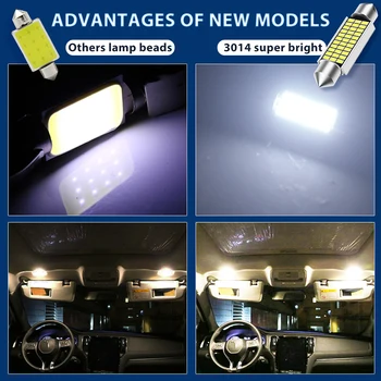 Vītne 31mm 36mm 39mm 41mm Augstas Kvalitātes Super Spilgti LED Spuldzes C5W C10W Automašīnas numura zīme Vieglo Auto Interjera Lasījumā Dome Lampas