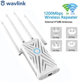 Wavlink 5 Ghz Bezvadu Atkārtotājs Bezvadu Wifi Extender 1200Mbps Wi-Fi Pastiprinātājs lielos attālumos Wi fi Signāla Pastiprinātājs 4x5dBi Antenas