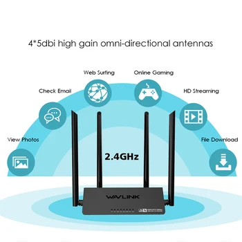 Wavlink 521R2P 1167Mbps WiFi Repeater 2.4 GHz WiFi Maršrutētāji 128MB DDR3 Augsta Peļņa 4 Antenas Tīkla Paplašinātājs ES ASV LIELBRITĀNIJA AU plug