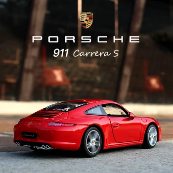WELLY 1:24 911 Carrera S sporta auto simulācijas sakausējuma auto modelis amatniecības apdare kolekcija rotaļu instrumenti, dāvanu