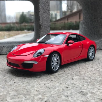 WELLY 1:24 911 Carrera S sporta auto simulācijas sakausējuma auto modelis amatniecības apdare kolekcija rotaļu instrumenti, dāvanu