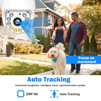 WiFi IP Kamera Outdoor 1080P HD Smart Home Security Kameras CCTV Kameras AI Cilvēka Atklāt 4X Digital Zoom Color Nakts Redzamības CamHi