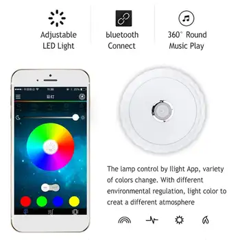 Wifi Mūsdienu RGB Intensitāti Mūzikas Griestu Lampa Remote&APP Kontroles bluetooth Mūzikas Gaismas 36W 72W Mājas Starlight Smart Griestu Gaismas