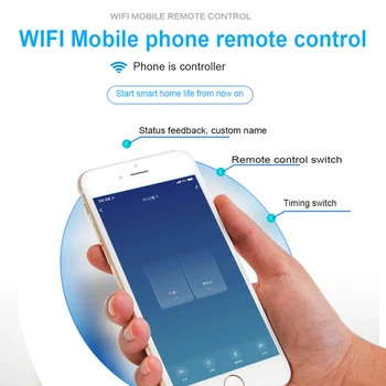 WiFi RF433 Smart Touch Switch 1gang 2gang 3gang Taimeris Modulis darbam ar Google Home Alexa 110V, 220V Tuya Smart Dzīves APP 6611