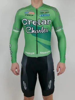 Willems Crelan vīriešiem skinsuit riteņbraukšana jersey triatlona apģērbu conjunto ropa ciclismo hombre MTB cikla drēbes pro komandas jumpsuit 8155