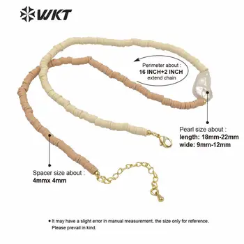 WT-JN130 Pārsteidzošs roku padarīt virzieni 4mm sveķu krelles, pērļu tēmu kaklarota lady mīlēja dabas pērle sānslīdi kaklasaite kaklarota ar smilšu colo