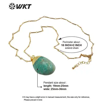 WT-N1211 karstā maza izmēra tīrradnis, akmens kaklarota sieviešu modes gold top chunky grants akmens kaklarota kvarca kaklarota