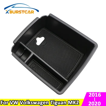 Xburstcar VW Tiguan MK2 2016 2017 2018 2019 2020 Auto Centrs Konsoles Organizators Renes Elkoņbalsti Uzglabāšanas Kaste Auto Piederumi