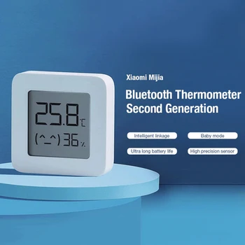 XIAOMI Bluetooth Digitālo Termometru, 2 LCD Ekrāna Ciparu Mitruma Mērītājs Bezvadu Smart Temperatūras, Mitruma Sensors 9126