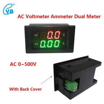 YB4835VA AC0-500V/500A Digital AC Strāvas Spriegumu Dual Skaitītāju Sprieguma Regulators, kas Veltīta Melnā Vāciņa AC Voltmetrs Ammeter