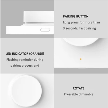 Yeelight Smart Reostats Saprātīga pielāgošanās sienas bezvadu slēdzis yeelight griestu lampa LED lustras
