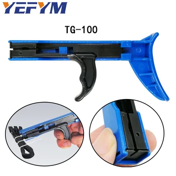 YEFYM TG-100 stiprinājumu un griešanas instrumenti, speciālās kabeļu savilcējs ieroci, lai neilons kabeļu savilcējs platums: 2.4-4.8 mm, rokas instrumenti,