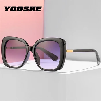 YOOSKE 2020. gadam Sieviešu Saulesbrilles Lielgabarīta Saules Brilles Dāmas Vintage Slīpums Toņos Saulesbriļļu Modes Zīmola Dizains 4430